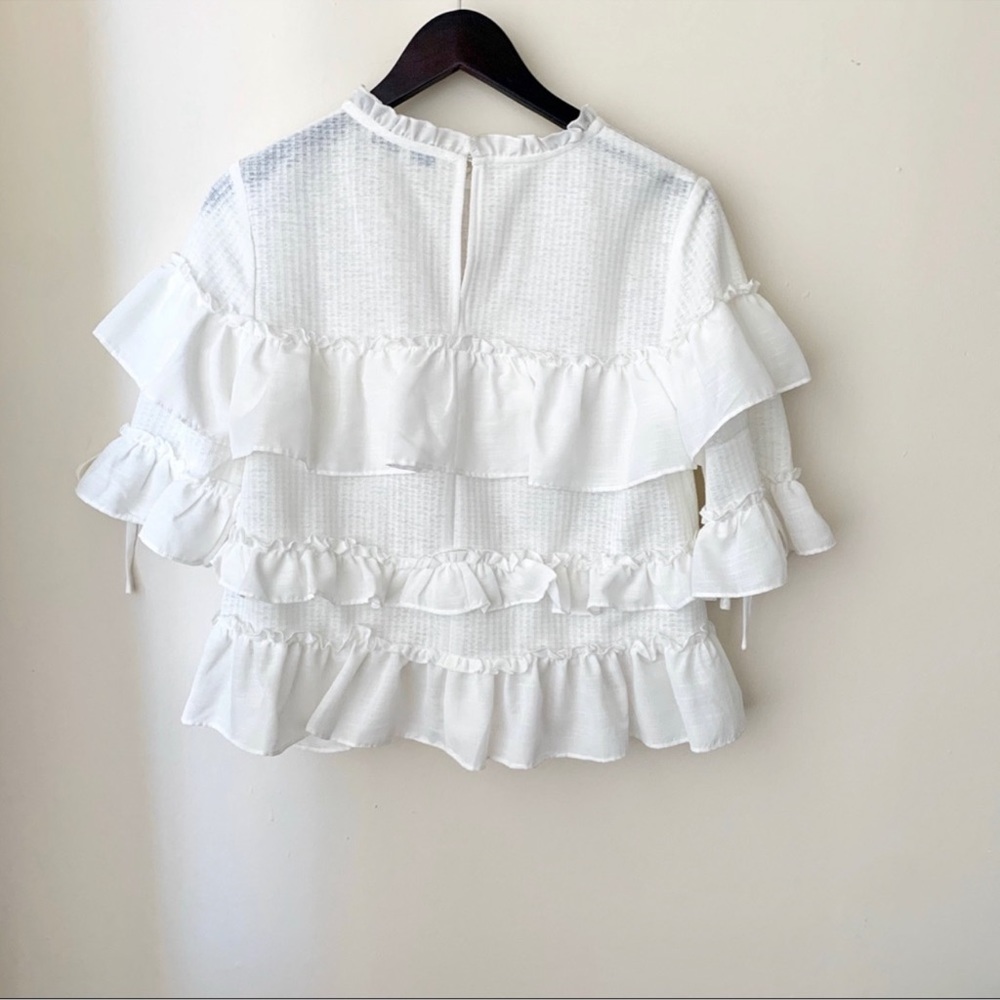 ENGLISH FACTORY Ruffled Short-Sleeve Top - Picture 3 of 4